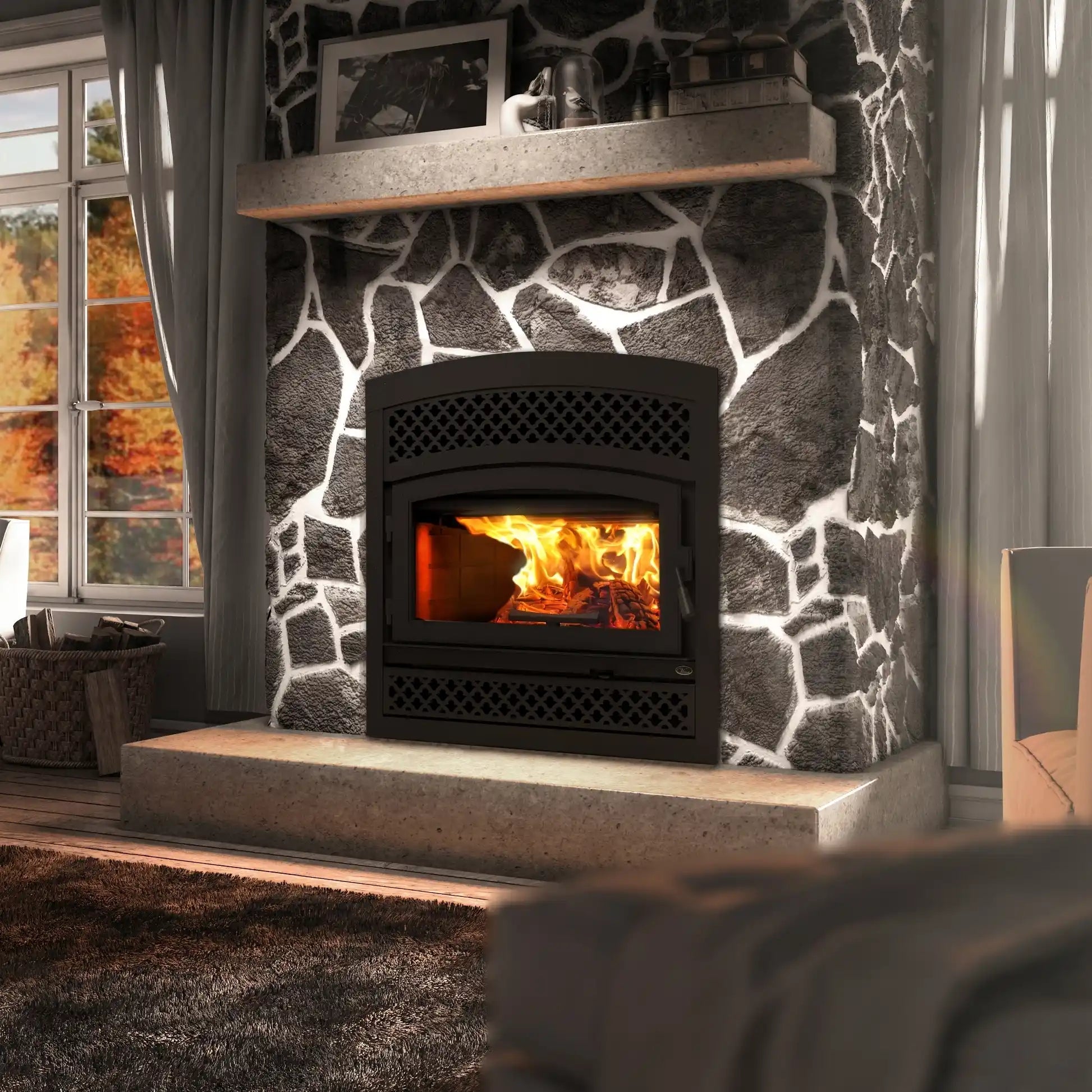 Valcourt FP10 Lafayette II Wood Fireplace - Includes Blower - Wood Burning Fireplace by Valcourt | Buy at Agent BBQ