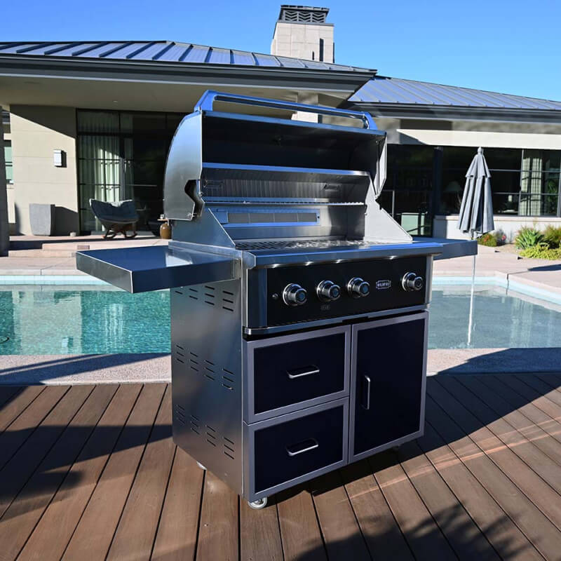 Wildfire Ranch Pro 36 Inch Black 304 Stainless Steel Freestanding Gas Grill - by Wildfire Outdoor Living | Buy at Agent BBQ