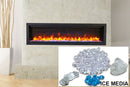 Amantii Symmetry Bespoke 60'' Wall Mount / Recessed Linear Indoor/Outdoor Electric Fireplace