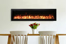 Amantii Symmetry Bespoke 88'' Wall Mount / Recessed Linear Indoor/Outdoor Electric Fireplace