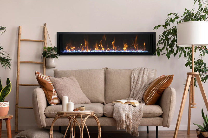 Amantii Panorama 72-inch Slim Built-in Indoor/Outdoor Linear Electric Fireplace