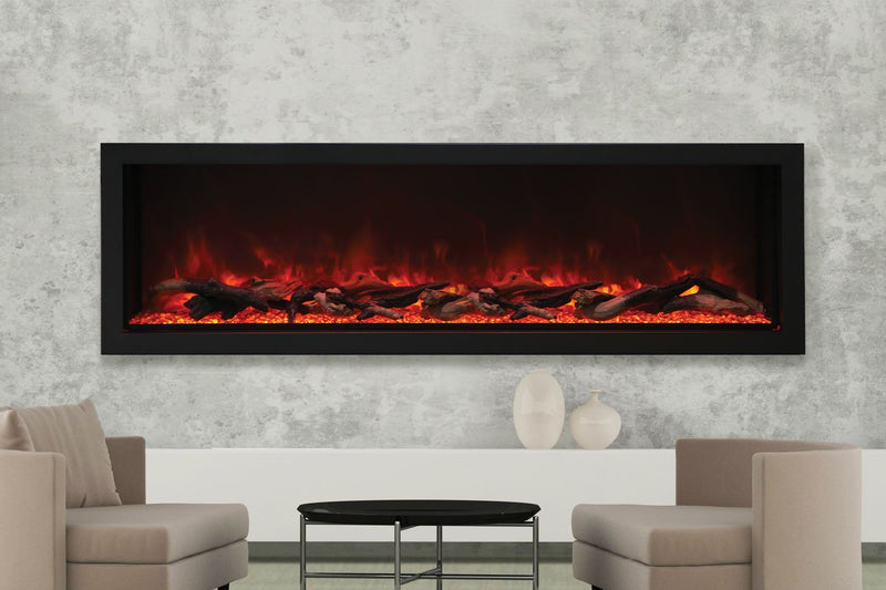 Amantii Panorama 72-inch Built-in Tall & Deep Indoor/Outdoor Linear Electric Fireplace