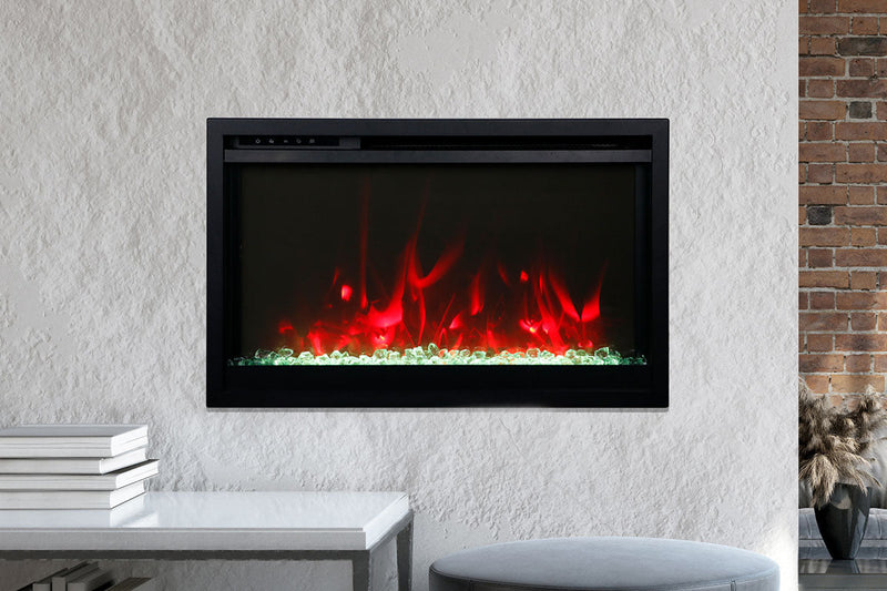 Amantii Traditional Extra Slim 26-Inch Smart Built-In Electric Firebox Insert