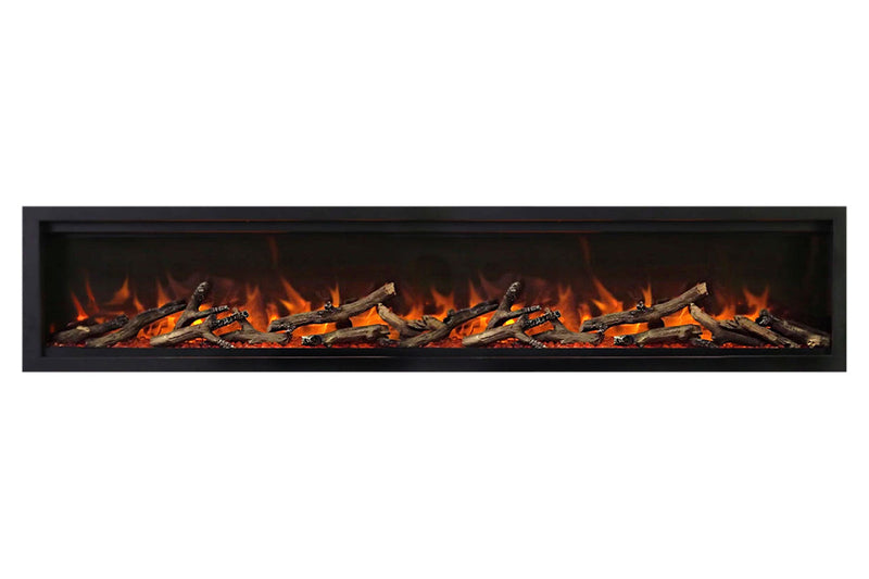 Amantii Symmetry Lumina 88'' Wall Mount / Recessed Smart Indoor/Outdoor Electric Fireplace