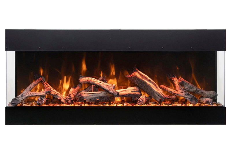 Amantii Tru View Bespoke 75-inch 3-Sided Built In Indoor/Outdoor Electric Fireplace