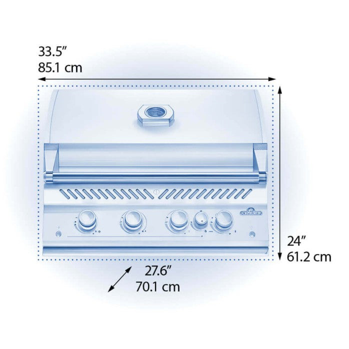 Napoleon 700 Series 5-Burner 32-Inch Built-In Natural Gas Grill w/ Rotisserie & SafetyGlow - BIG32RBSS-1