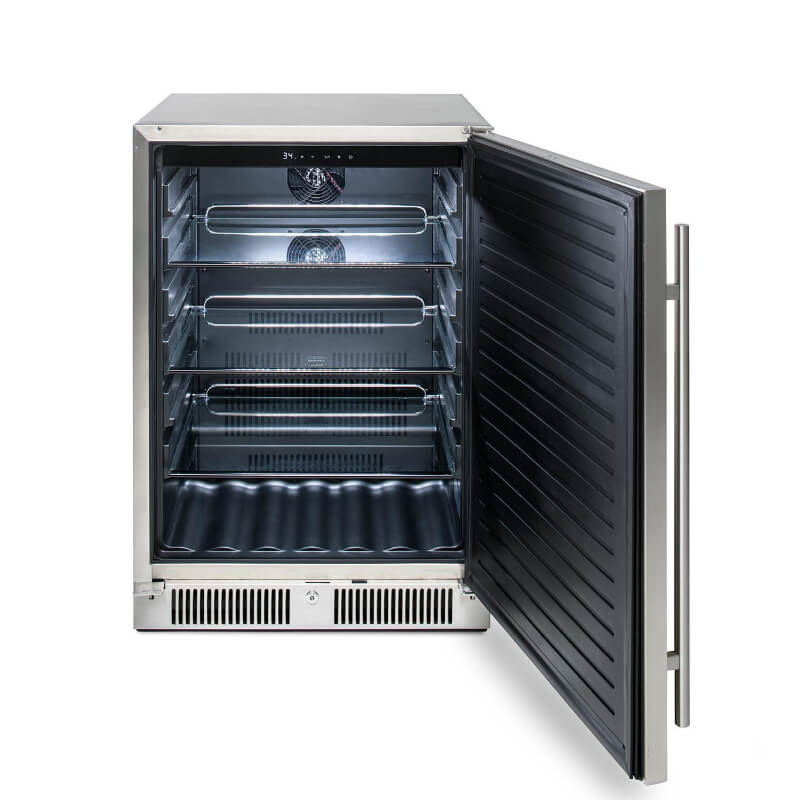 Blaze Golden Hour 10-Ft Outdoor Kitchen Island w/ 32-Inch Premium LTE+ Grill, Fridge, Sink in Gunmetal w/ Aeris Countertop - Agent BBQ