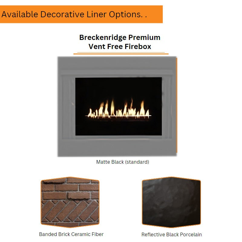 Empire Breckenridge Premium 36" See-Through Vent Free Gas Fireplace | Flush Front