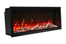 Amantii Symmetry 34'' Extra Tall & Deep Recessed Linear Indoor/Outdoor Electric Fireplace