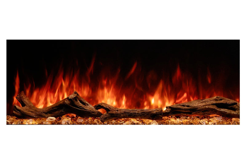 Modern Flames Landscape Pro 94'' Studio Suite Wall Mount Mantel Package | Coastal Sand