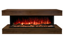 Modern Flames Landscape Pro 82'' Studio Suite Wall Mount Mantel Package | Weathered Walnut