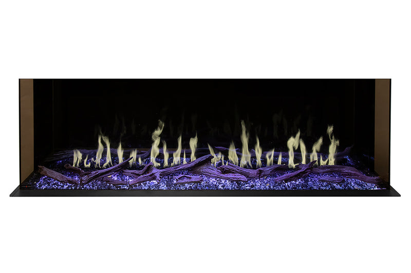 Modern Flames Orion Multi 88'' Heliovision Electric Fireplace Wall Mount Studio Suite | Coastal Sand