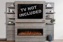 Modern Flames Allwood Fireplace Media Wall in Driftwood Gray | 60'' Spectrum Electric Fireplace