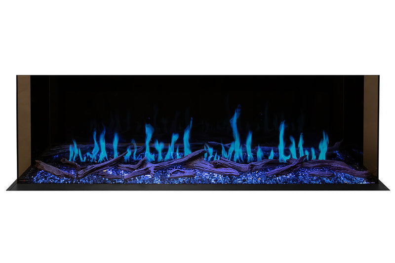 Modern Flames Orion Multi 73'' Heliovision Electric Fireplace Wall Mount Studio Suite | Weathered Walnut