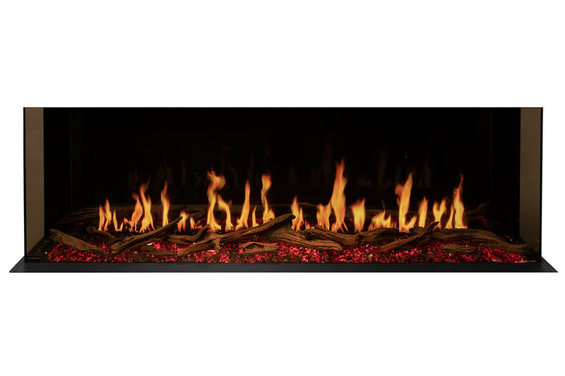 Modern Flames Orion Multi 88'' Heliovision Electric Fireplace Wall Mount Studio Suite | Weathered Walnut