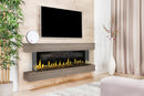 Modern Flames Orion Multi 88'' Heliovision Electric Fireplace Wall Mount Studio Suite | Coastal Sand