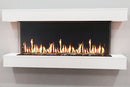 Modern Flames Orion Multi 88'' Heliovision Electric Fireplace Wall Mount Studio Suite | White Ready to Paint