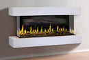 Modern Flames Orion Multi 73'' Heliovision Electric Fireplace Wall Mount Studio Suite | White Ready to Paint