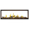 Napoleon Tall Vector with Luminous Logs 74" See Through Direct Vent Linear Gas Fireplace Napoleon
