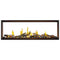 Napoleon Tall Vector with Luminous Logs 74" See Through Direct Vent Linear Gas Fireplace