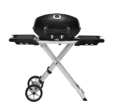 Napoleon TravelQ PRO 285X Portable Propane Gas Grill (Black) with Scissor Cart - PRO285X-BK