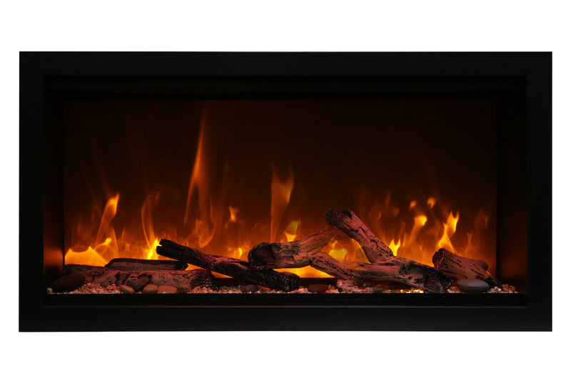 Amantii Symmetry 34'' Extra Tall & Deep Recessed Linear Indoor/Outdoor Electric Fireplace