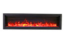 Amantii Symmetry Bespoke 34'' Wall Mount / Recessed Linear Indoor/Outdoor Electric Fireplace