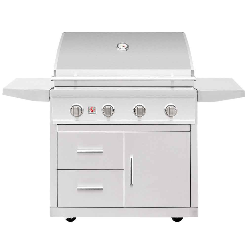 Summerset Sizzler Pro Series Freestanding Gas Grill on Deluxe Cart, 32-Inch