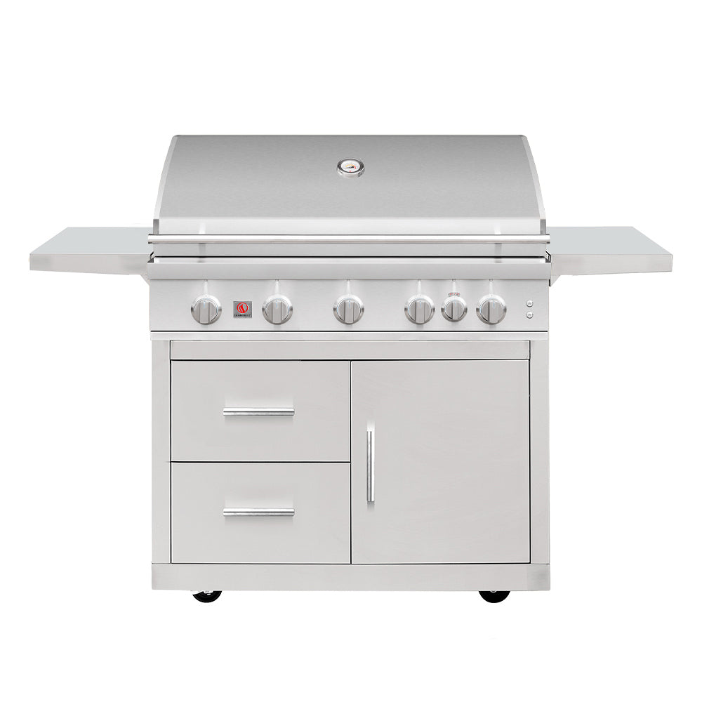 Summerset Sizzler Pro Series Freestanding Gas Grill on Deluxe Cart, 40-Inch