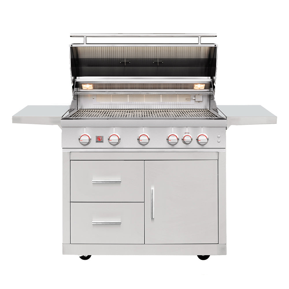 Summerset Sizzler Pro Series Freestanding Gas Grill on Deluxe Cart, 40-Inch