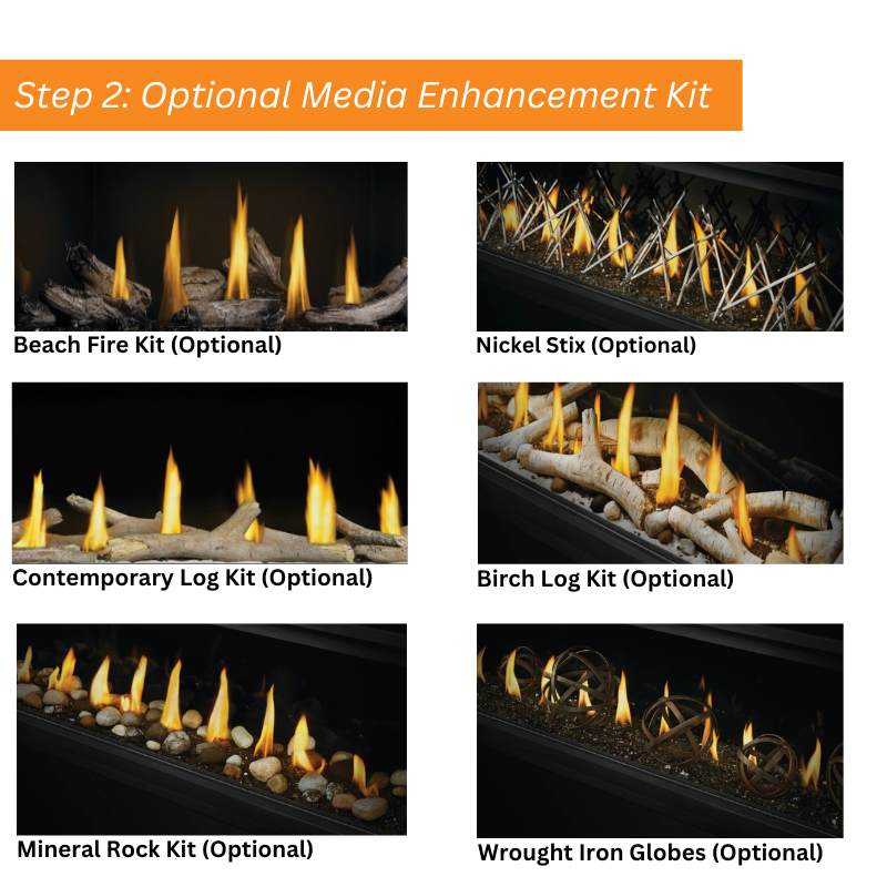 Napoleon Luxuria 50" See Thru Linear Direct Vent Gas Fireplace | LVX50N2X