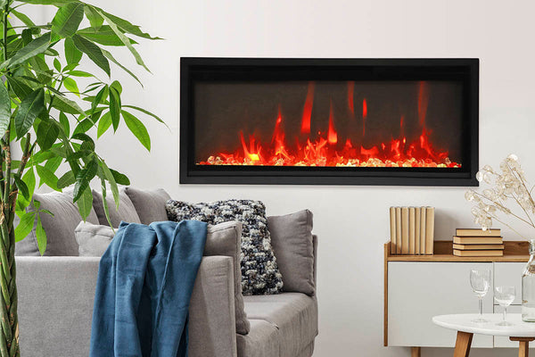 Amantii Symmetry 42'' Extra Slim Smart Wall Mount / Recessed Electric Fireplace