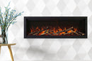 Amantii Symmetry Lumina 34'' Wall Mount / Recessed Smart Indoor/Outdoor Electric Fireplace