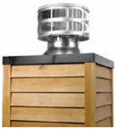 Majestic Round Termination Cap with Storm Collar for SL1100 Series Wood Burning Pipe