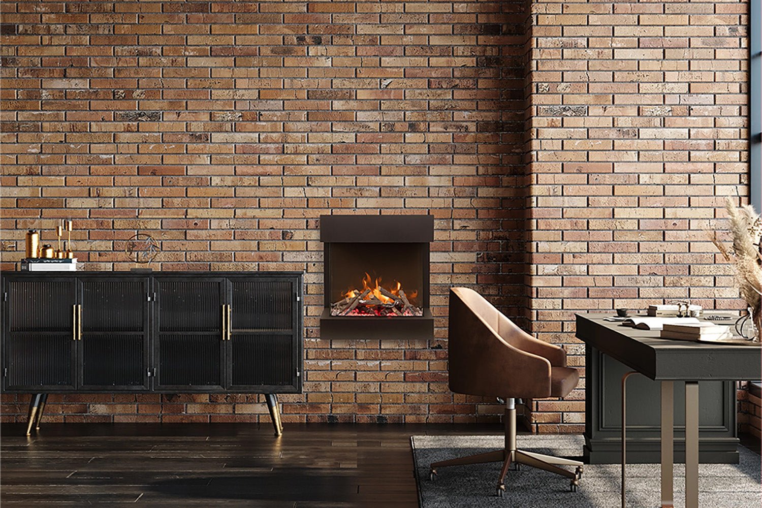 Amantii 2025WM Cube Lumina 3 - Sided View Built In Indoor/Outdoor Electric Fireplace - by Amantii | Buy at Agent BBQ