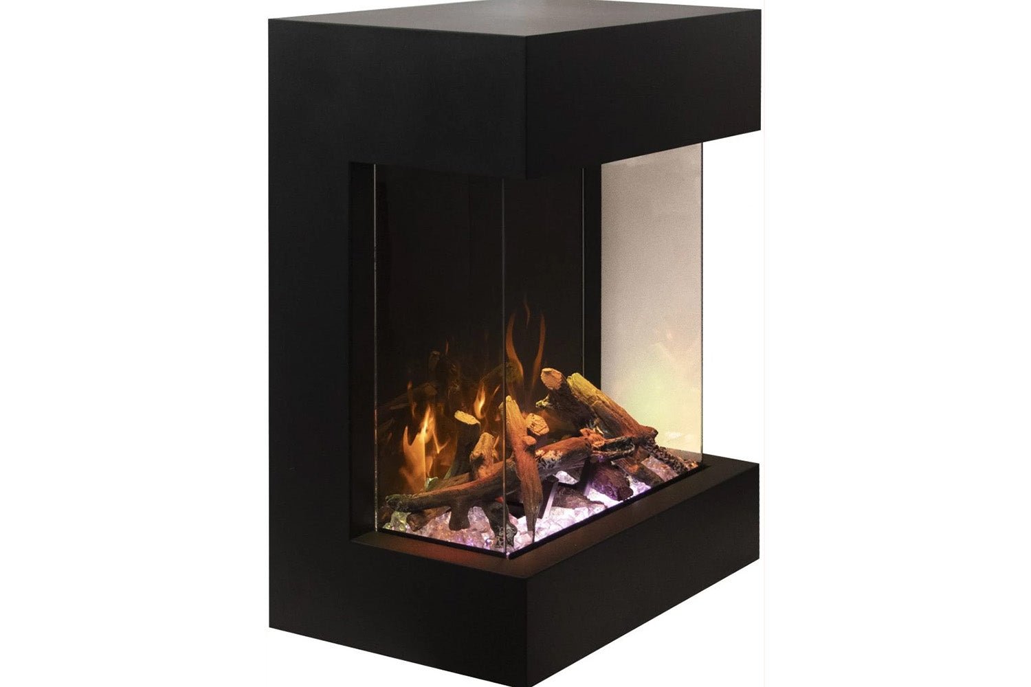 Amantii 2025WM Cube Lumina 3 - Sided View Built In Indoor/Outdoor Electric Fireplace - by Amantii | Buy at Agent BBQ