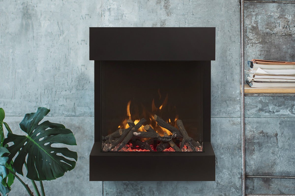 Amantii 2025WM Cube Lumina 3 - Sided View Built In Indoor/Outdoor Electric Fireplace - by Amantii | Buy at Agent BBQ