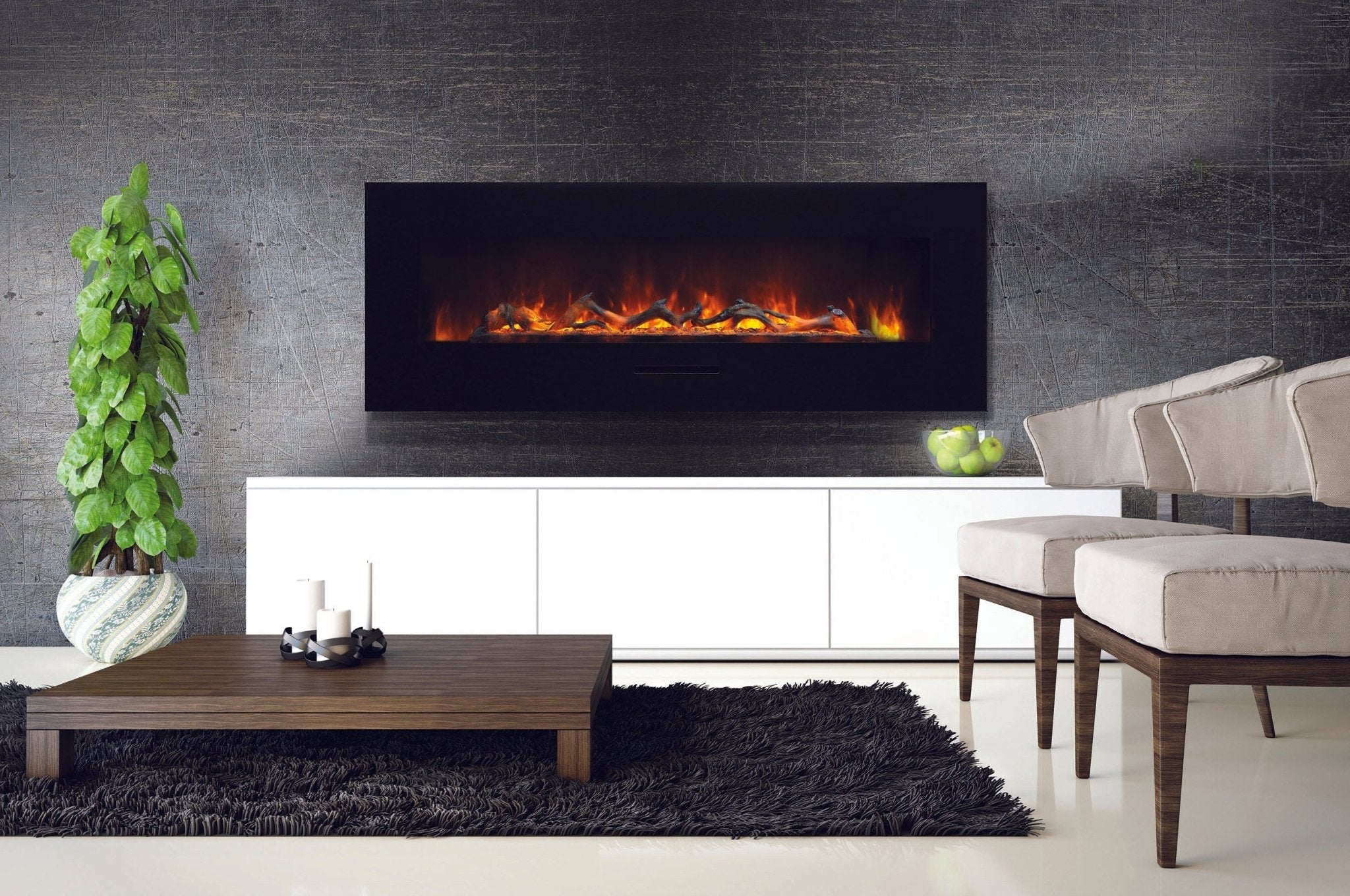 Amantii 70'' Wall Mount / Flush Mount Electric Fireplace - by Amantii | Buy at Agent BBQ