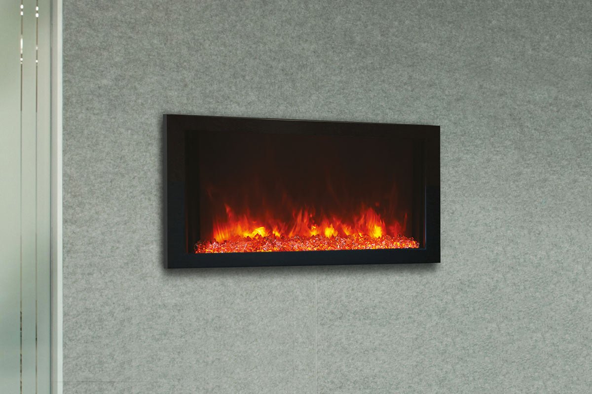 Amantii Panorama 30" Extra Slim Built - in Indoor/Outdoor Linear Electric Fireplace - Electric Fireplace by Amantii | Buy at Agent BBQ