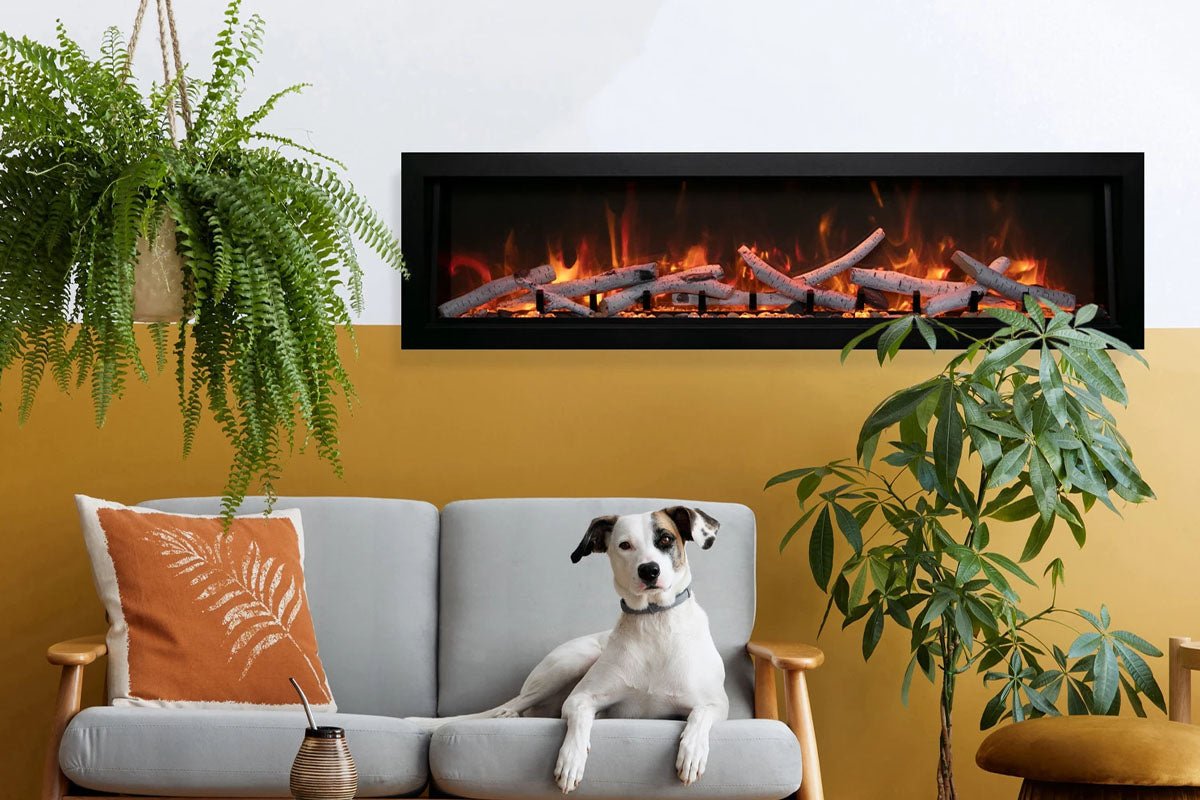 Amantii Panorama 40 - inch Built - in Tall & Deep Indoor/Outdoor Linear Electric Fireplace - by Amantii | Buy at Agent BBQ