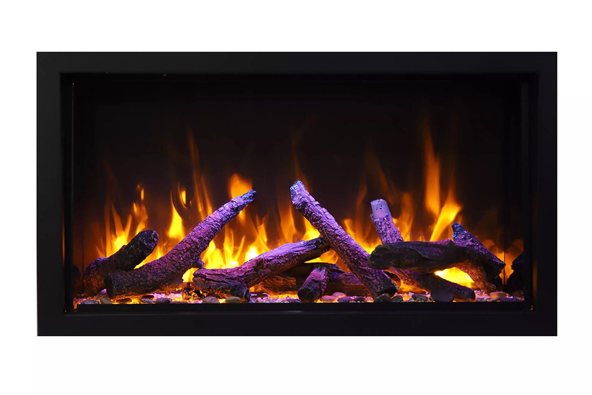 Amantii Panorama 40 - inch Built - in Tall & Deep Indoor/Outdoor Linear Electric Fireplace - by Amantii | Buy at Agent BBQ