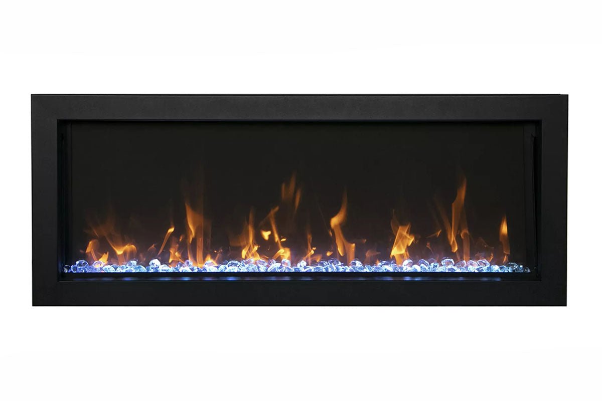 Amantii Panorama 40 inch Extra Slim Built - in Indoor/Outdoor Linear Electric Fireplace - by Amantii | Buy at Agent BBQ