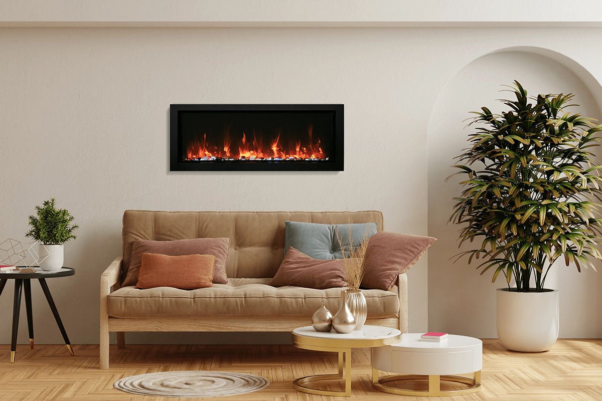 Amantii Panorama 40 - inch Slim Built - in Indoor/Outdoor Linear Electric Fireplace - by Amantii | Buy at Agent BBQ
