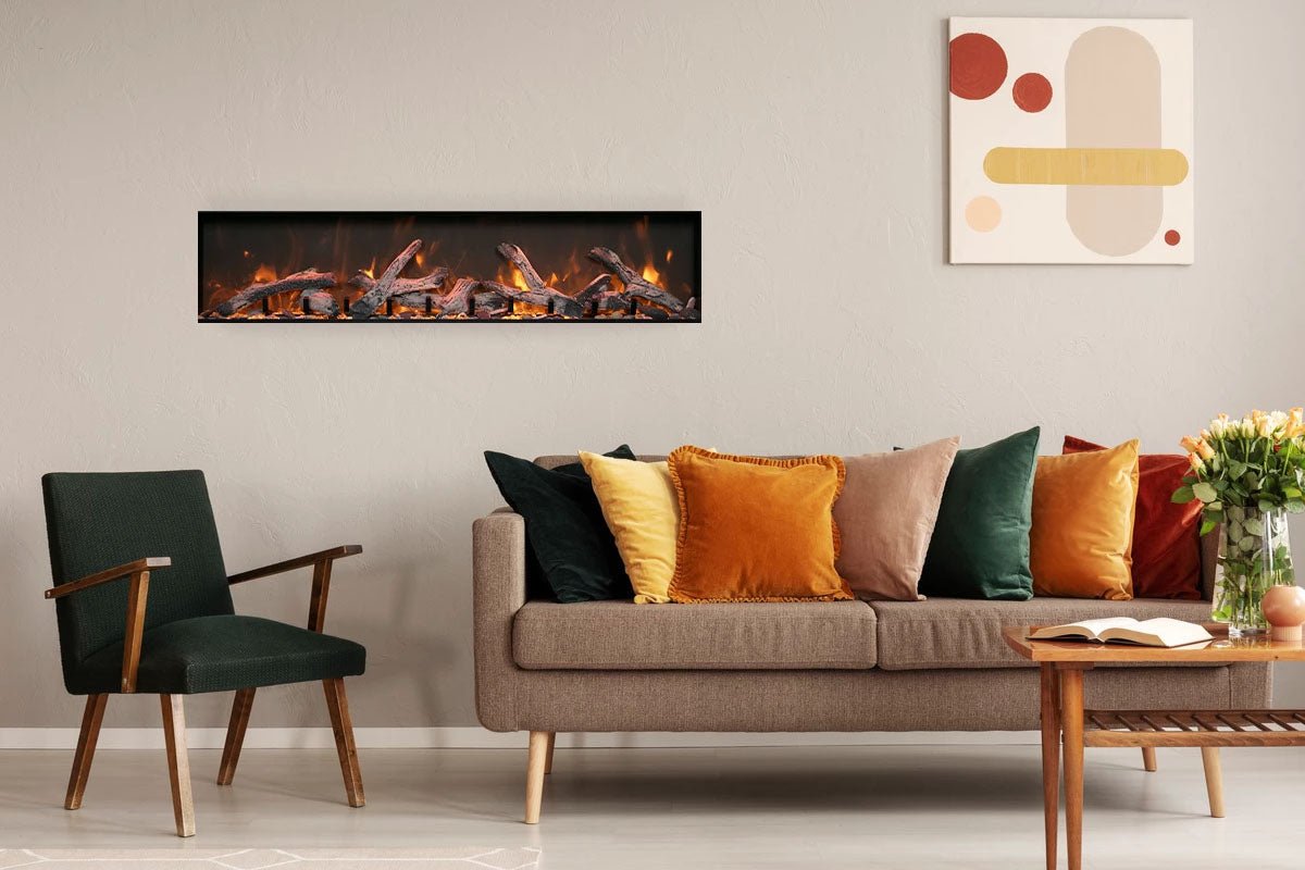 Amantii Panorama 60 - inch Built - in Tall & Deep Indoor/Outdoor Linear Electric Fireplace - by Amantii | Buy at Agent BBQ