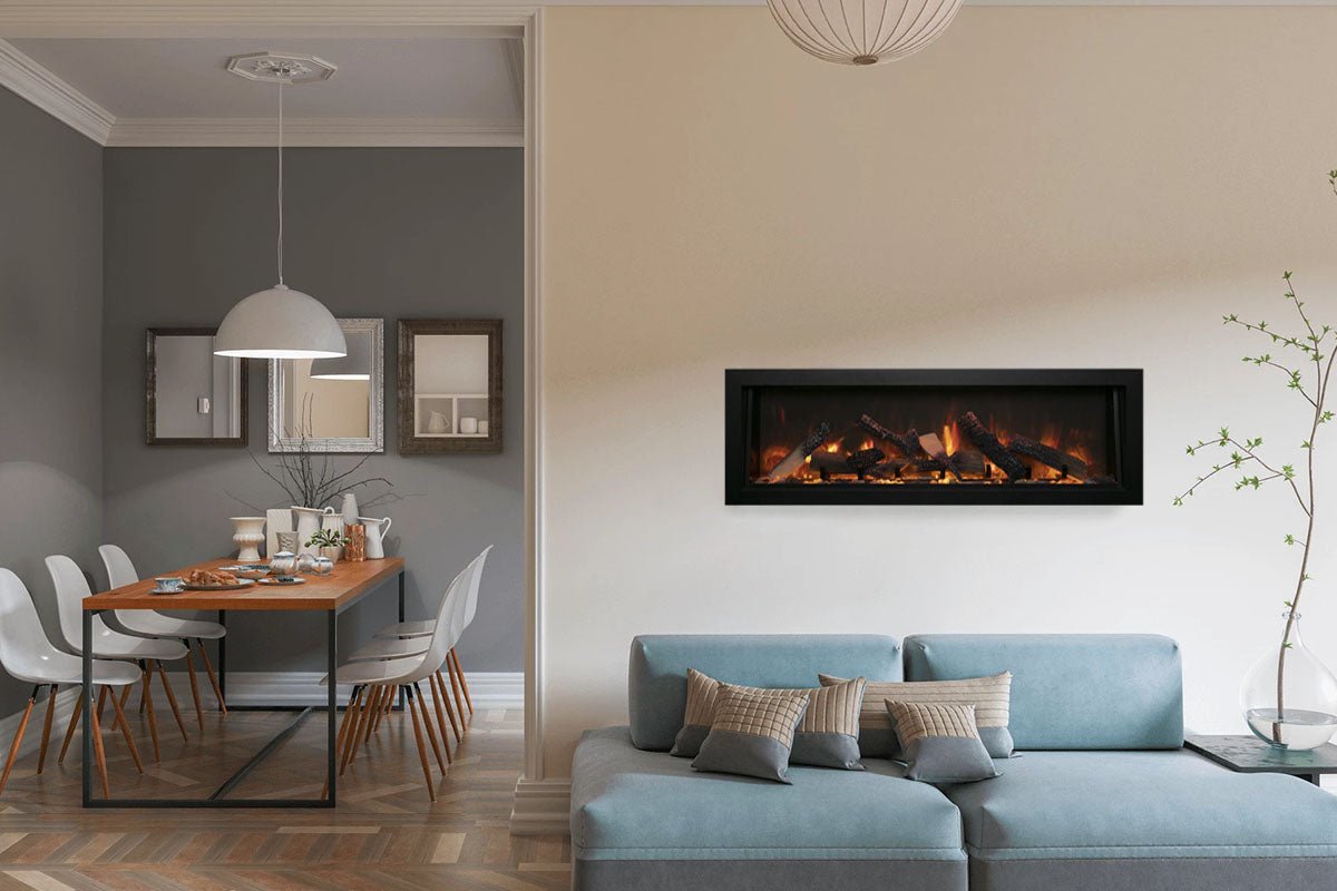 Amantii Panorama 60 - inch Deep Built - in Indoor/Outdoor Linear Electric Fireplace - by Amantii | Buy at Agent BBQ