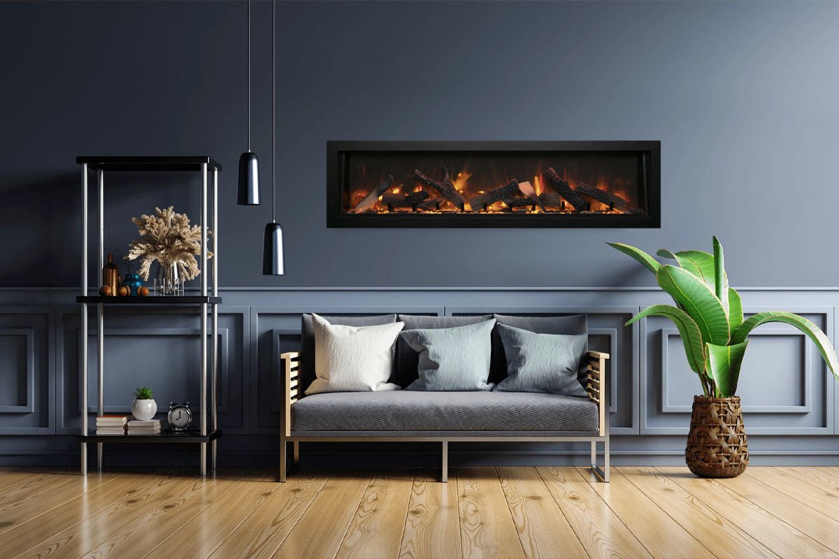 Amantii Panorama 60 - inch Deep Built - in Indoor/Outdoor Linear Electric Fireplace - by Amantii | Buy at Agent BBQ