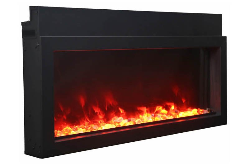 Amantii Panorama 60 inch Extra Slim Built - in Indoor/Outdoor Linear Electric Fireplace - by Amantii | Buy at Agent BBQ