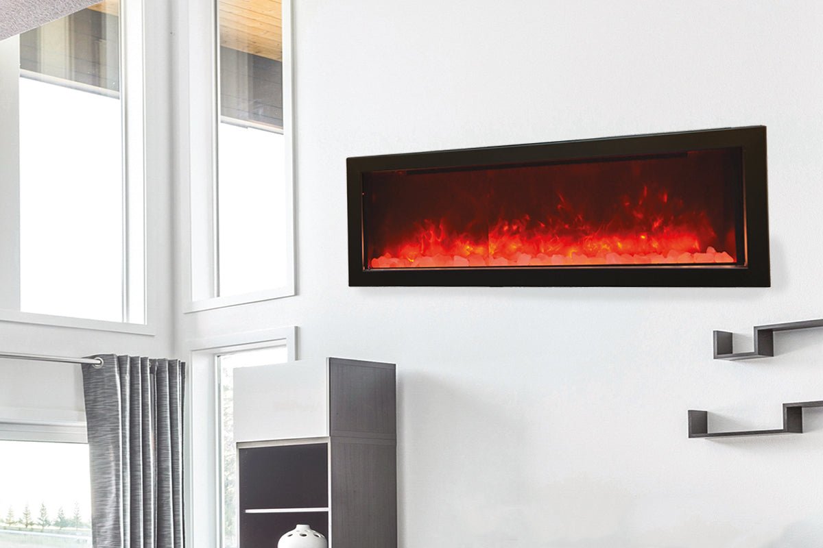 Amantii Panorama 60 - inch Slim Built - in Indoor/Outdoor Linear Electric Fireplace - by Amantii | Buy at Agent BBQ