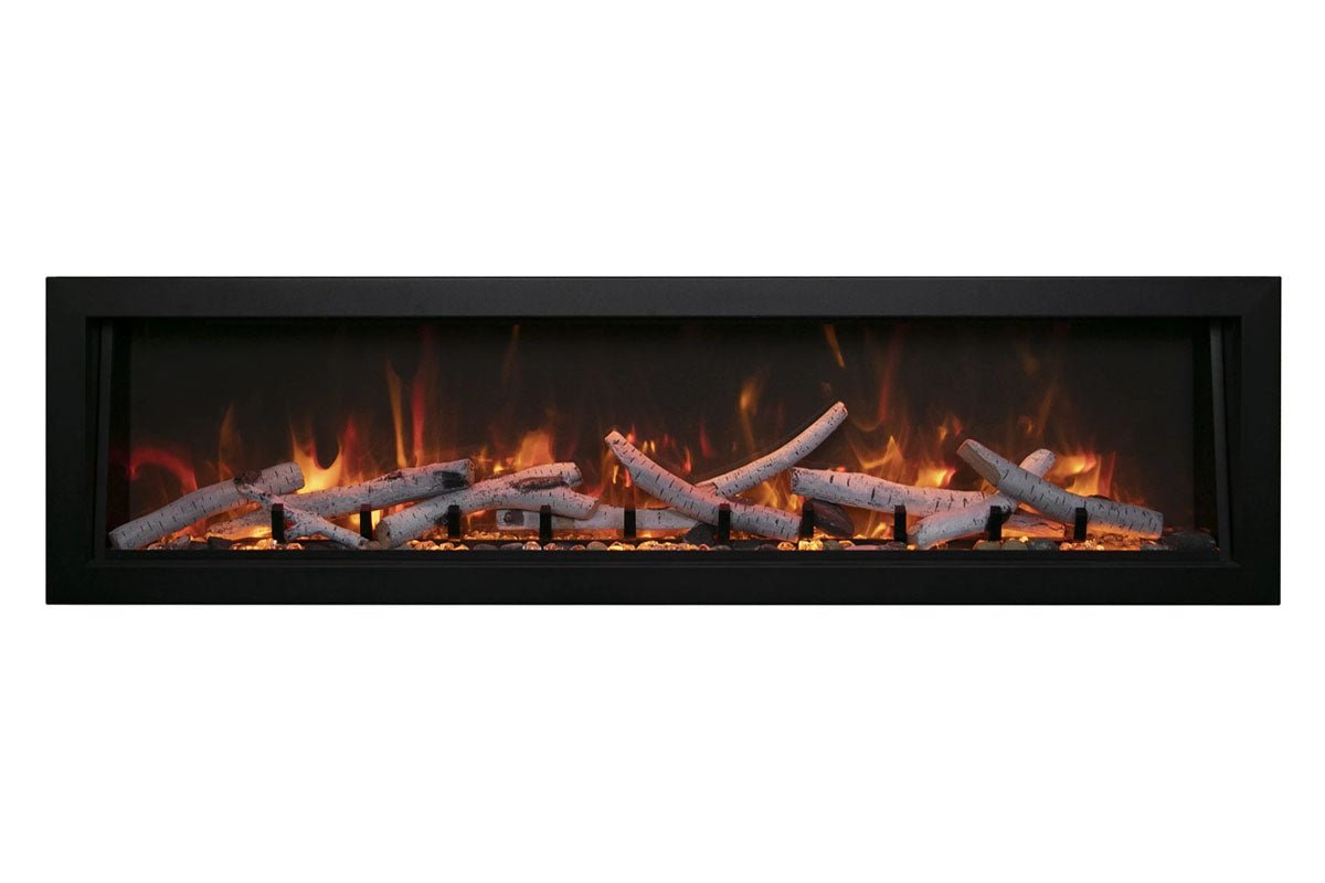 Amantii Panorama 88 - inch Built - in Tall & Deep Indoor/Outdoor Linear Electric Fireplace - by Amantii | Buy at Agent BBQ