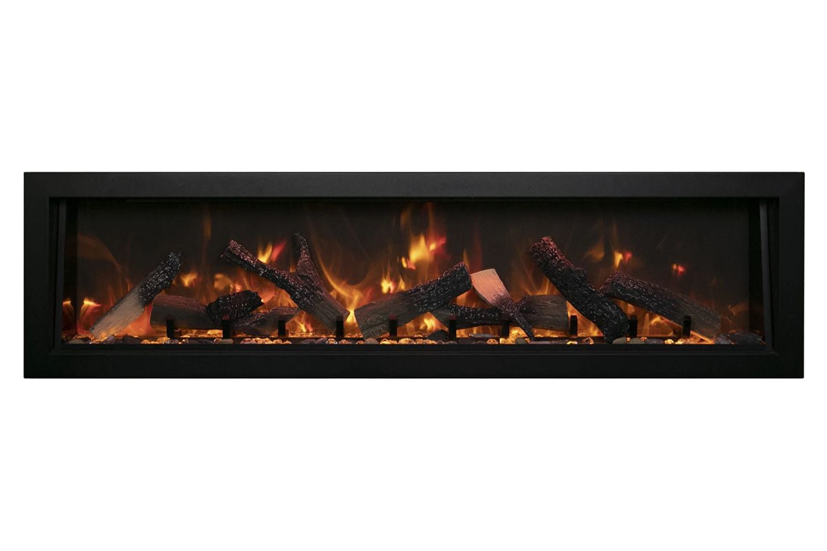 Amantii Panorama 88 - inch Built - in Tall & Deep Indoor/Outdoor Linear Electric Fireplace - by Amantii | Buy at Agent BBQ